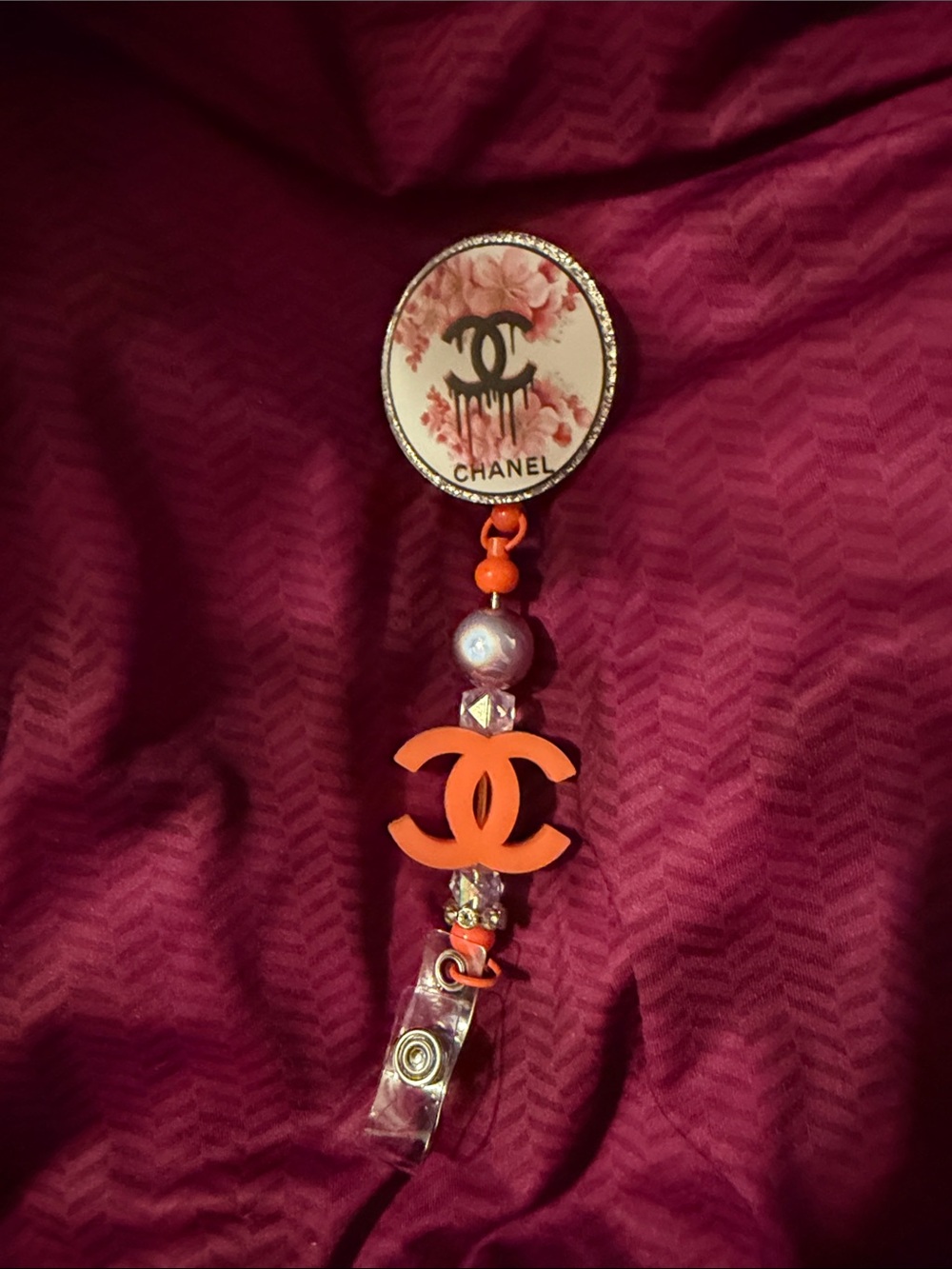 Homemade designer badge reel